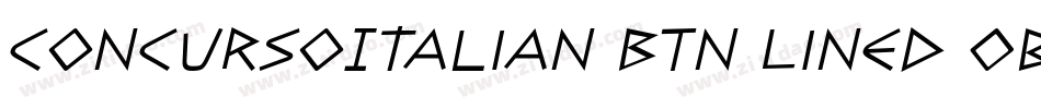 ConcursoItalian BTN Lined Oblique字体转换